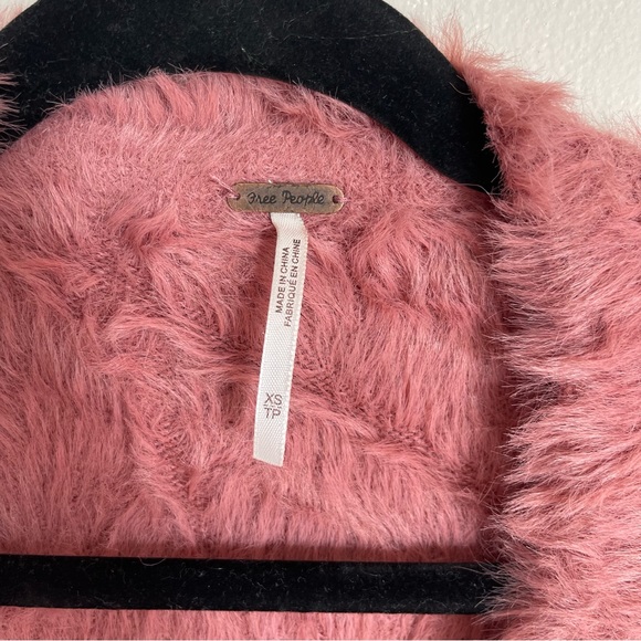 Free People Fuzzy Pink Cardigan - Picture 5 of 12